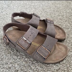 Birkenstock Women’s Milano Leather Sandals- EU 38 - US 7- Habana Brown